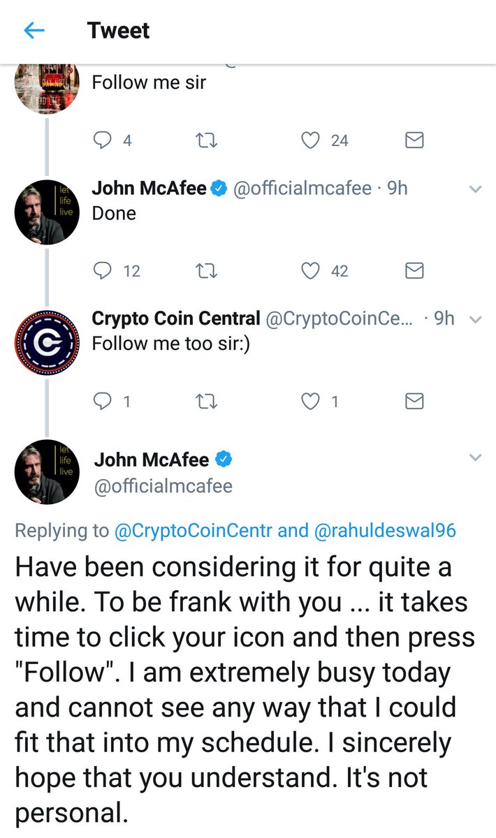 SatoshiLite's tweet image. LMAO @officialmcafee! 😂