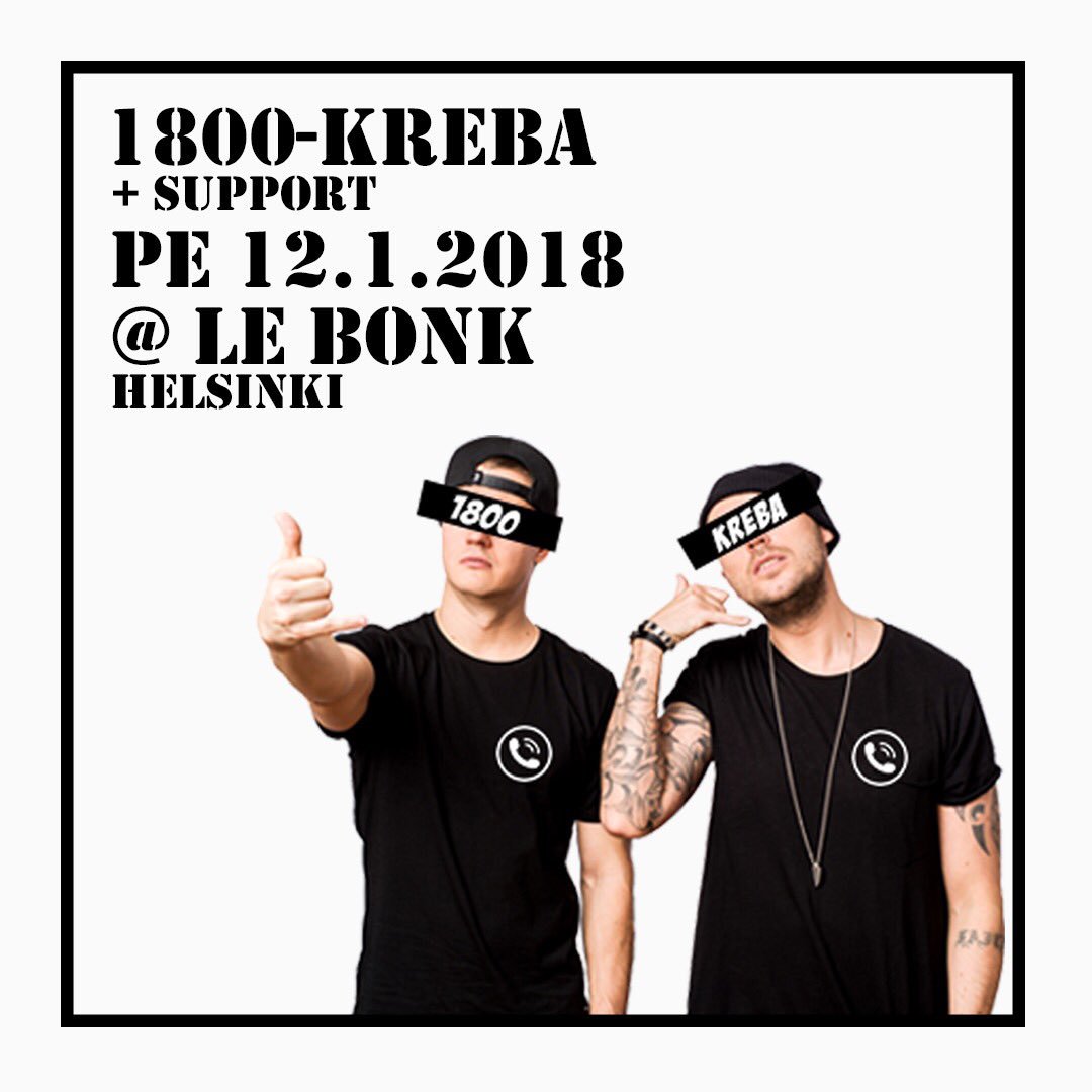 MarkusRauramo's tweet photo. Perjantaina Bonkissa maistiaiset uudesta 1-800-KREBA proggiksesta @DJMistaS kanssa https://t.co/rZU5gJ7kqe