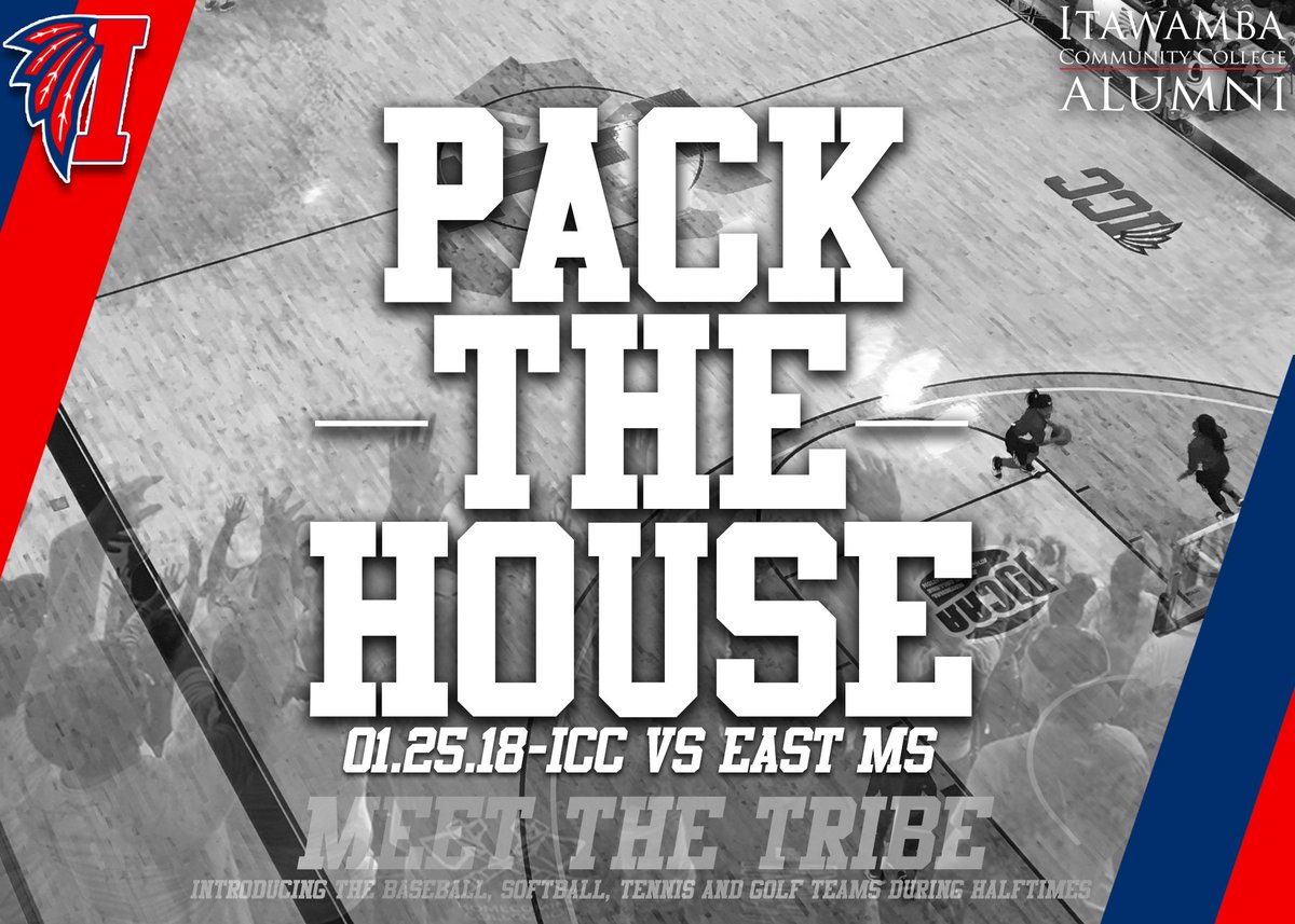 LetsGoICC's tweet photo. ICC to host Pack the House on Thursday, January 25 at the DEC; with a new addition of Meet the Tribe https://t.co/3DufWk5Mxt #ICCBasketball #RollTribe https://t.co/LJpL73fAGO
