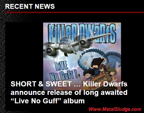 cskkdfgr's tweet photo. SHORT & SWEET @KillerDwarfs announce release of long awaited “Live No Guff” album w/ @RussDWaRf on @emplabelgroup #KillerDwarfs #LIveNoGuff #Canada #RussDwarf https://t.co/F8rcuHMJRB https://t.co/Avt3Z7pKzD