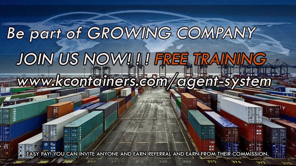 WE WANT YOU! kcontainers.com/agent-system JOIN US NOW!!!