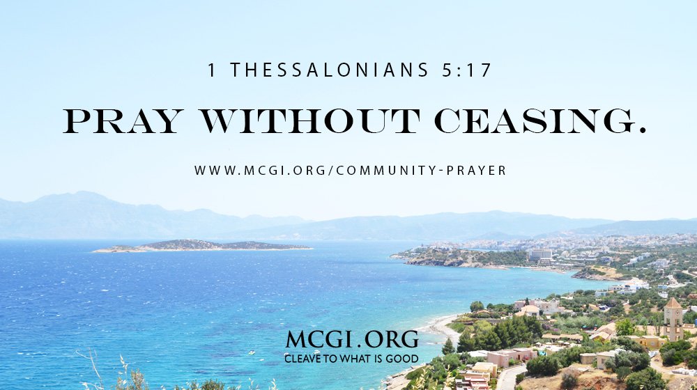 And if we know that he hear us, whatsoever we ask, we know that we have the petitions that we desired of him. (1 John 5:15)

Join us in our Community Prayer Broadcast via live streaming, visit mcgi.org/cp