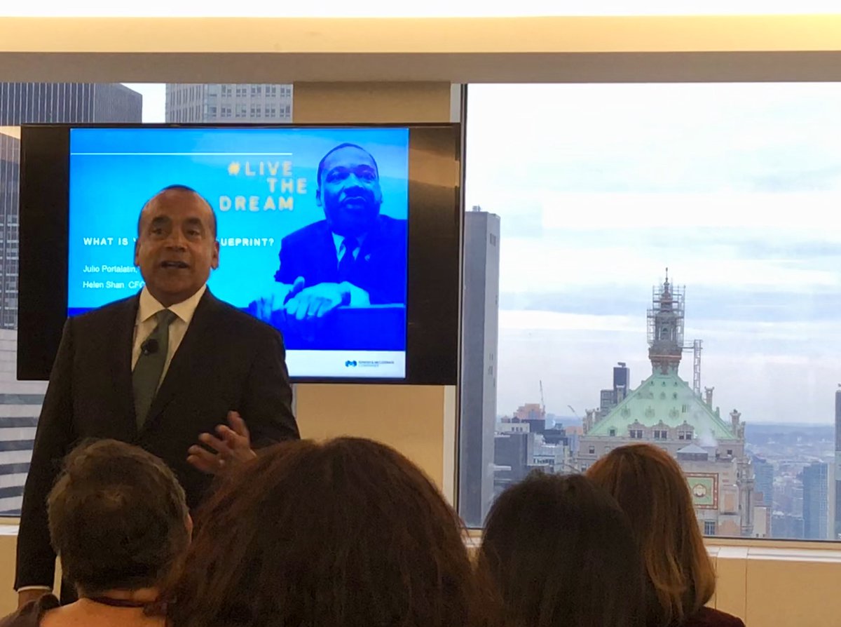 <a href="/Mercer/">Mercer</a> CEO <a href="/JAPortalatin/">Julio A. Portalatin</a> kicks off <a href="/MMC_Global/">Marsh & McLennan</a>’s #MLK #LiveTheDream series by celebrating 1) A deep belief in your own dignity &amp; your own worth 2) Determination to achieve excellence 3) Commitment to beauty, love &amp; #justice #OWCulture #Inclusion #MondayMotivation