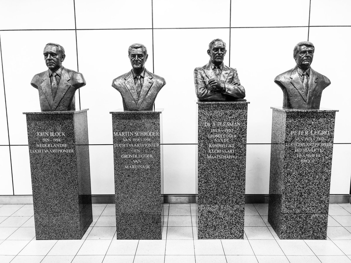 GenPAviation's tweet photo. Four of the founders of dutch aviation at the @Schiphol building #johnblock #martinschöder #albertplesman #peterlegro #aviationgeek #aviationmaniac #dutchaviation #planespotting https://t.co/fW1AX2ZDpf