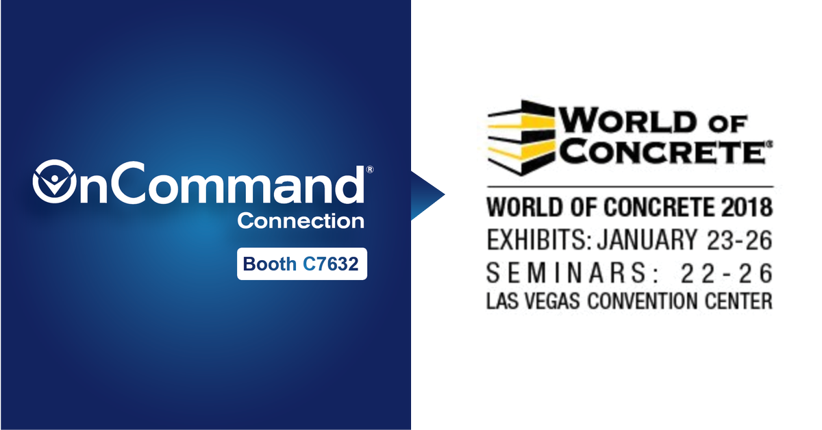 OnCommandConnec's tweet photo. Check out our #WorldofConcrete online profile here https://t.co/vOxUp2JOWe
See what product and solutions we have for you at the show! #OnCommandConnection https://t.co/haWXBVnWoq