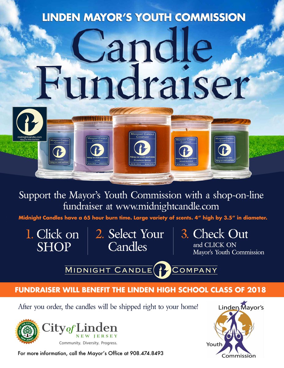 LindenMYC's tweet photo. Please retweet! Please support the Linden Mayor's Youth Commission's mission to enhance youth experiences in the City of Linden through its Candle Fundraiser! The fundraiser will benefit the Linden High School Class of 2018. #linden #lindennj #lindenmyc https://t.co/BBr3NpetIK