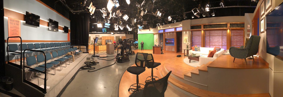 adamlongoTV's tweet photo. Have a look at our temporary home for the next few months as they build us a brand spanking new BIG JUICY NEWS SET in the main studio next door. 😁
Can’t wait!! @wusa9
#NewsStudio #NewsSet #DCNews https://t.co/B3lRF6bsPW
