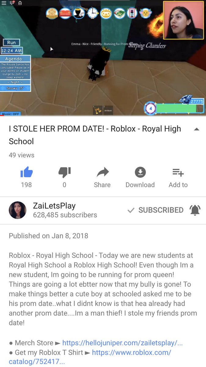 Zailetsplay Zaira On Twitter I Stole Her Prom Date Roblox Royal High School Https T Co 0ih10tdasb Via Youtube - roblox royal high prom