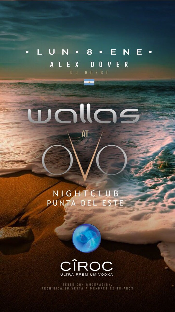 OVOPunta's tweet photo. Tonight!!! #WALLAS at #OVOPuntadelEste
Dj Guest 💥 #AlexDover 💥
Tickets: https://t.co/Om9Sn7RQ1q https://t.co/JeNlGwtgMH