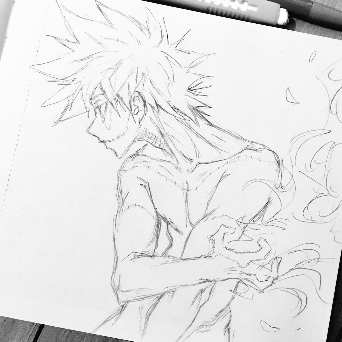 Let's draw a shirtless Dabi to help start the week ? (wip)
#bnha #mha #heroaca_a #dabi #荼毘 