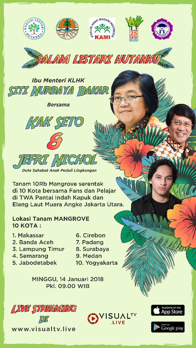 Saatnya Remaja&amp;Anak2 Indonesia berkontribusi Dukung Program 25Pohon utk BUMI sejak SD sampe Dewasa <a href="/VisualTVdotLive/">VisualTVdotLive</a> <a href="/fornagel_kab/">ForumAnakKabMagelang</a> <a href="/ForumAnakDPK/">Forum Anak Depok</a> <a href="/forumanak_mlg/">FA Kota Malang</a> <a href="/ForumAnakID/">Forum Anak Nasional</a> <a href="/ForumAnakJKT/">Forum Anak Jakarta</a> <a href="/ForumAnakMedan/">Forum Anak Medan</a> <a href="/ForumAnakJABAR/">Forum Anak JABAR</a> <a href="/ForumAnakRiau/">Forum Anak Riau</a> <a href="/SitiNurbayaLHK/">Siti Nurbaya Bakar</a> <a href="/jokowi/">Joko Widodo</a> #LestariHutanku