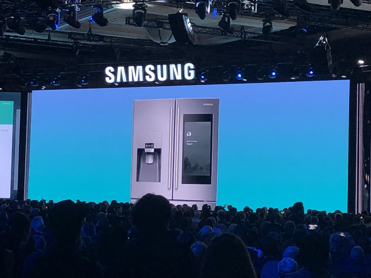 Samsung's press event in a nutshell: "You know Bixby, that thing everyone is ignoring or trying to disable on their phones? Well, we put it on your TV."

"...and your fridge."