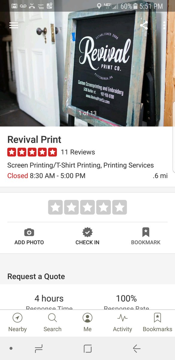 RevivalPrintCo's tweet photo. Excuse me but why has @Yelp @YelpPittsburgh changed my business name? https://t.co/rgYN4ufiIV