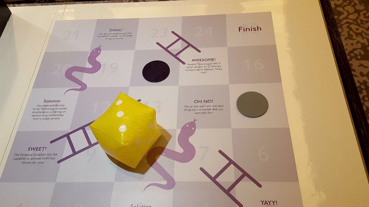 Randox_Tox's tweet photo. Are you better than a 2nd grader? Do you think you can beat a toxicologist on the Synthetic Snakes and Biochip ladders .. come to booth #301 &amp; prove it. The championship begins tonight  #SOFTTIAFT2017 #TIAFT2017 #SOFT2017 https://t.co/VNuJUuzDkA