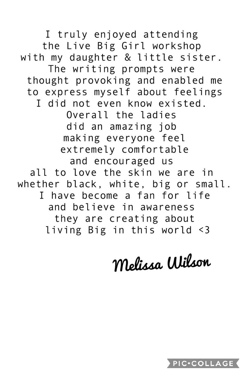 livebiggirl's tweet photo. Debating on signing up to our "Live Big Writing Workshop and more?
Keep reading to see what Melisa Wilson one of our attendees has to say.
#LiveBig #AliveBigProject
https://t.co/ofYfdnFFRH https://t.co/IOKScQg7Hs