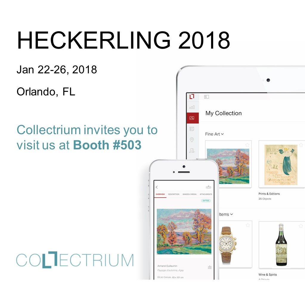 Collectrium's tweet image. Join us at Heckerling 2018 in Orlando. Collectrium offers estate planning solutions for your ease of mind. Check our website for more information and speak with our product specialist bit.ly/2D9aer8 #heckerling #heckerling2018 #estateplanning #trustandestate