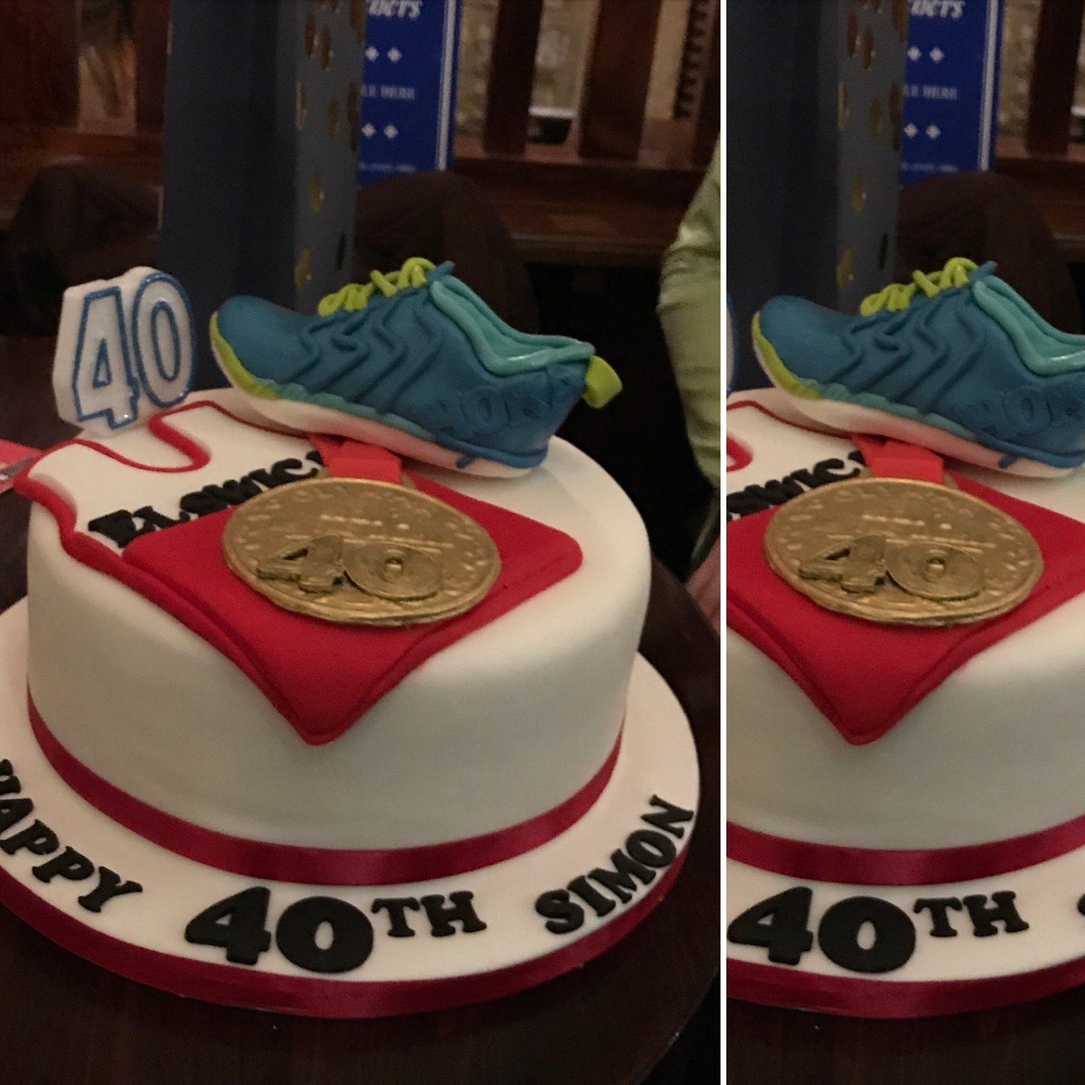 Happy New Year and don't forget those who have birthdays in January. My friends Birthday cake,love the colours &amp; the attention to detail, especially on the trainer. Have you had a special cakes made? Comment and retweet lets see how many different designs/theme there are?