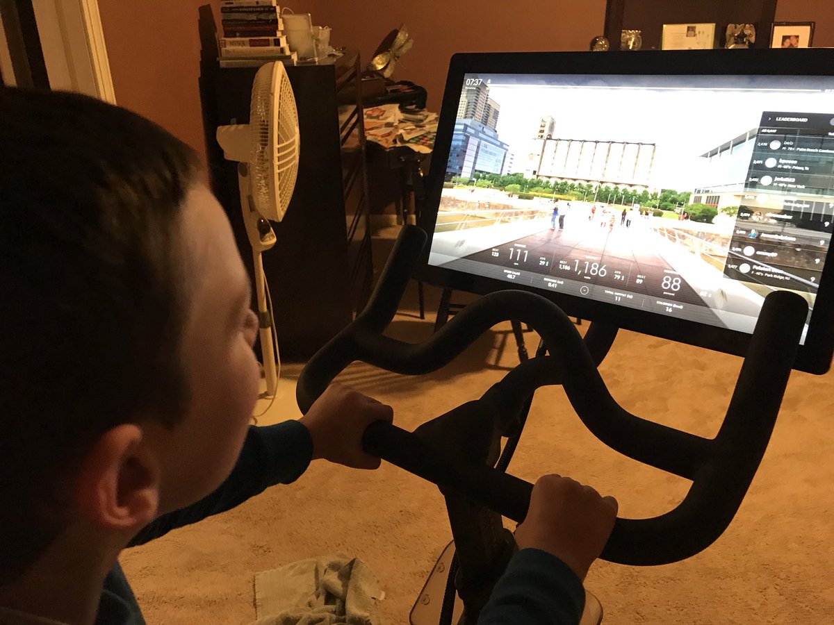 bikegriffith's tweet photo. No big deal. Just a 7 year old pushing 1186 watts on @onepeloton. Beat that @samjbrenner!  #cycling #insanekids https://t.co/b1wmlYFJQx