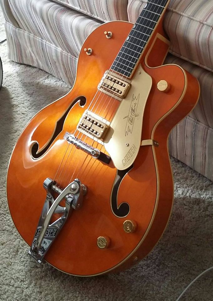 UndercoverIndi's tweet photo. Now that's some Orange Crush @GretschUSA  \m/ https://t.co/NRVNB0YLJq