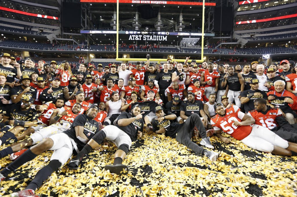 SRBuckeyes's tweet photo. Hey Bama, letโs not forget who won it first. #GoBucks #WeWonItFirst https://t.co/TRuWT1HD4I