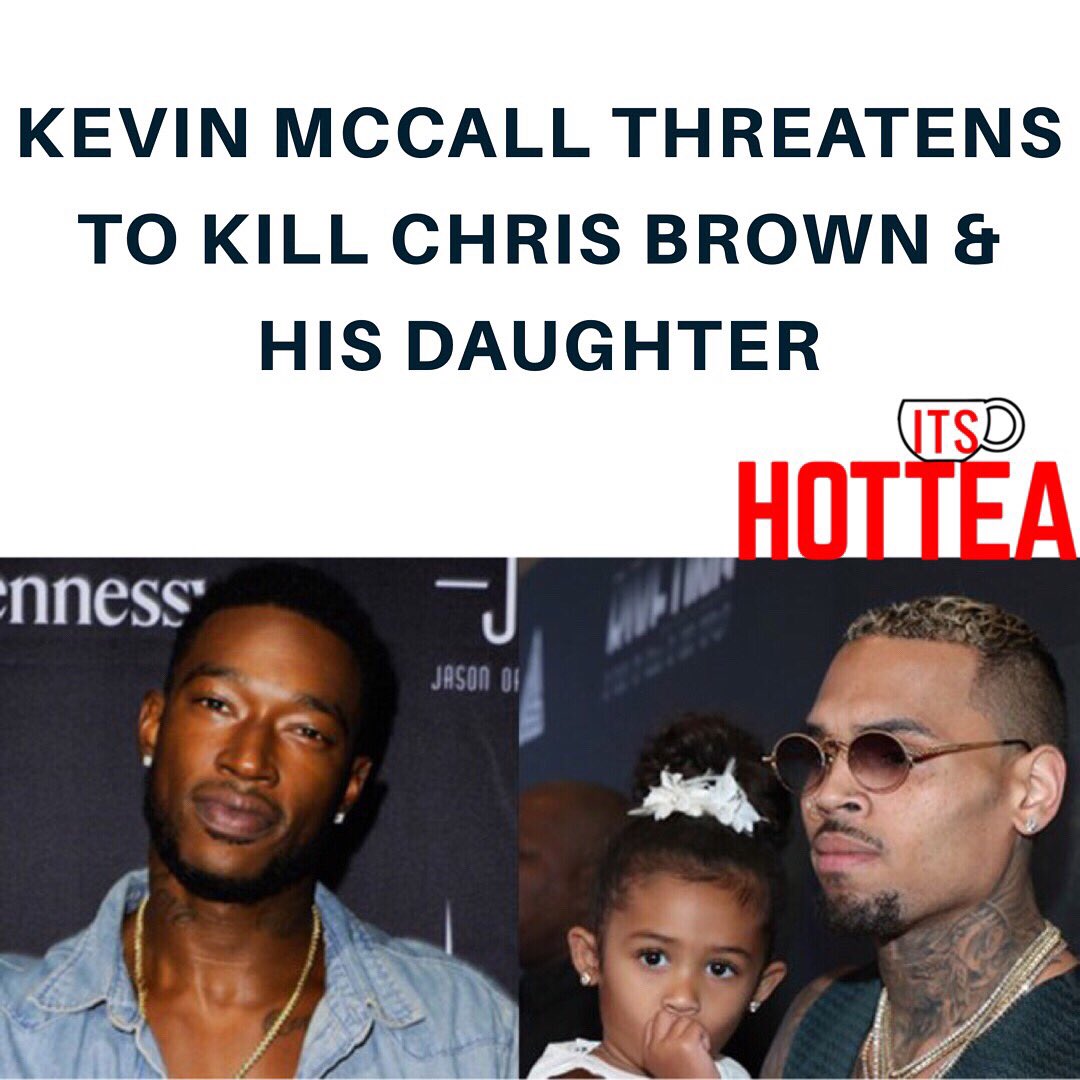 ItsHotTea's tweet image. Producer #KevinMcCall beef with #ChrisBrown is getting out of control by sending death threats to the ‘Questions’ singer and his three-year-old daughter #Royalty.
