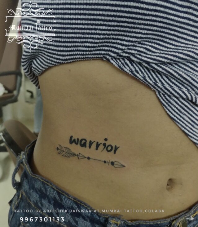 Warrior tattoo script armtattoo  Word tattoos Tattoos Wrist tattoos  words