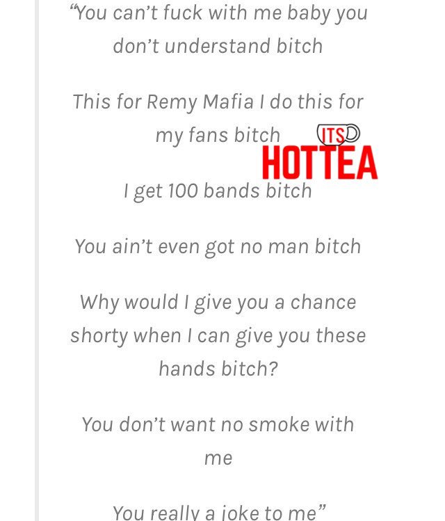 ItsHotTea's tweet image. #RemyMa is making reference to in her latest spit. 

More Information Here: