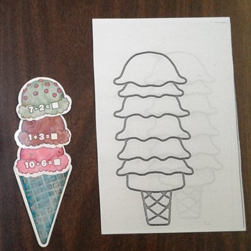MsManena's tweet photo. My first grade class had fun with ice cream math today.  😀 https://t.co/7TYIqyKc8L
