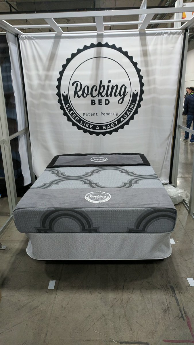 RockingBed's tweet photo. Rocking bed is ready for CES tomorrow. Our booth is looking great!
#RockingBed #CES2018 #Sleeplikeababy https://t.co/12IlBfqU5G