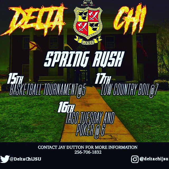 RUSH DELTA CHI! #spring2018