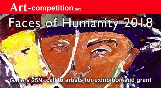 ArtistWebsite's tweet image. Call to artist for Exhibit ”Faces of Humanity 2018" and grant opportunity Deadline: February 05, 2018 (Midnight ET) Details: art-competition.net/Faces_Of_Human…