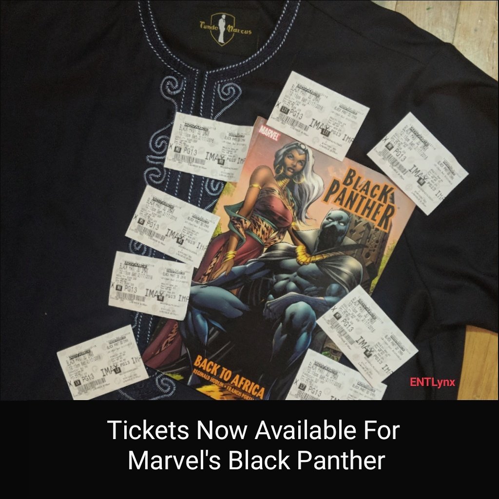 EntertainLynx's tweet photo. Got our tickets, make sure to get yours.

#Marvel's #BlackPanther #IMAX #Wakanda #WakandaForever #ENTLynx https://t.co/sssZD9fwef