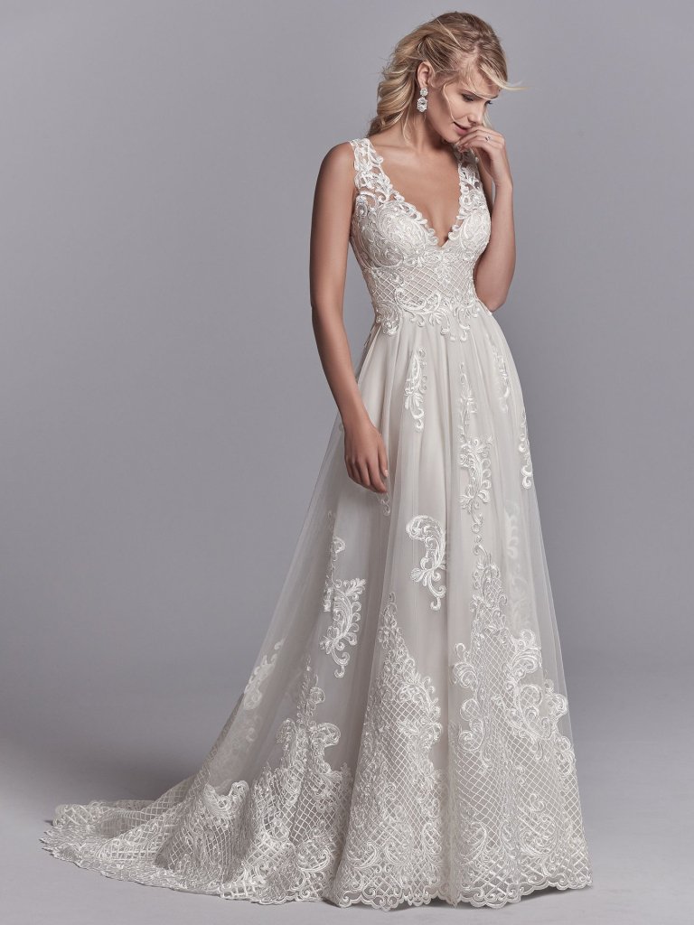 PenceandPanache's tweet photo. NEW ARRIVALS at Pence and Panache! The Khloe collection by Sottero &amp; Midgley, has gorgeous lace details and fun patterns! @maggiesottero #dfw #dfwbride #fortworth #bridalshop #weddingdress #bridalgown https://t.co/ortv1AZyy4