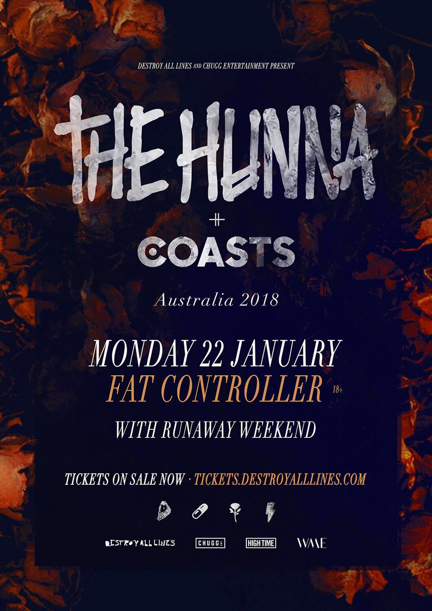 rnwywknd's tweet photo. Second announcement of the day, playing with @THEHUNNABAND and @coastsband in a couple weeks

Grab a ticket, see ya there x https://t.co/oCPgtwQCCp