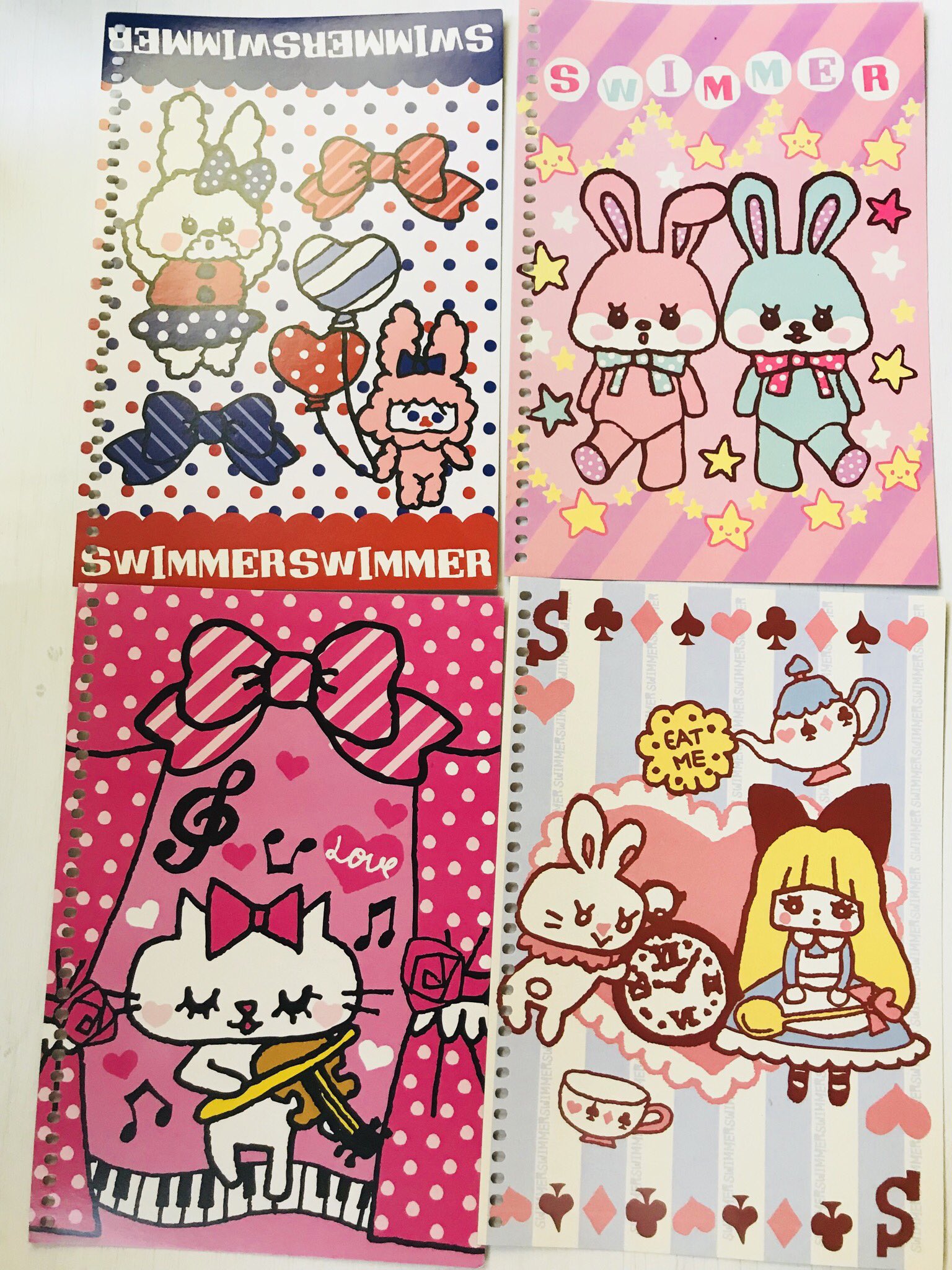 【まとめ売り】Swimmer イラスト付きノート 5冊セット　平成レトロ まとめ売り】Swimmer イラスト付きノート 5冊セット 平成レトロ みくろ