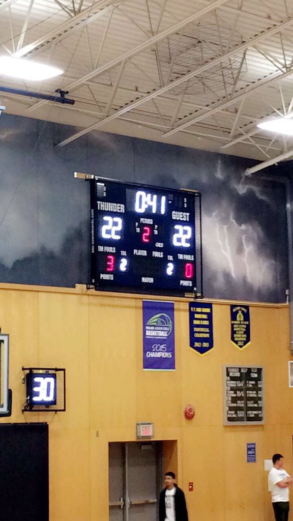 tweetydeej's tweet photo. @PRThunderBall 1st game #ForRaph and the score is 22 to 22. In memory of #22 @BCHoopScoop @JesusShuttles12 https://t.co/S656aKWKCe