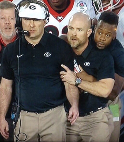 Georgia’s get back coach has a get back coach... and they still have two sideline penalties (📷 via <a href="/dawgsports/">Dawg Sports</a>)