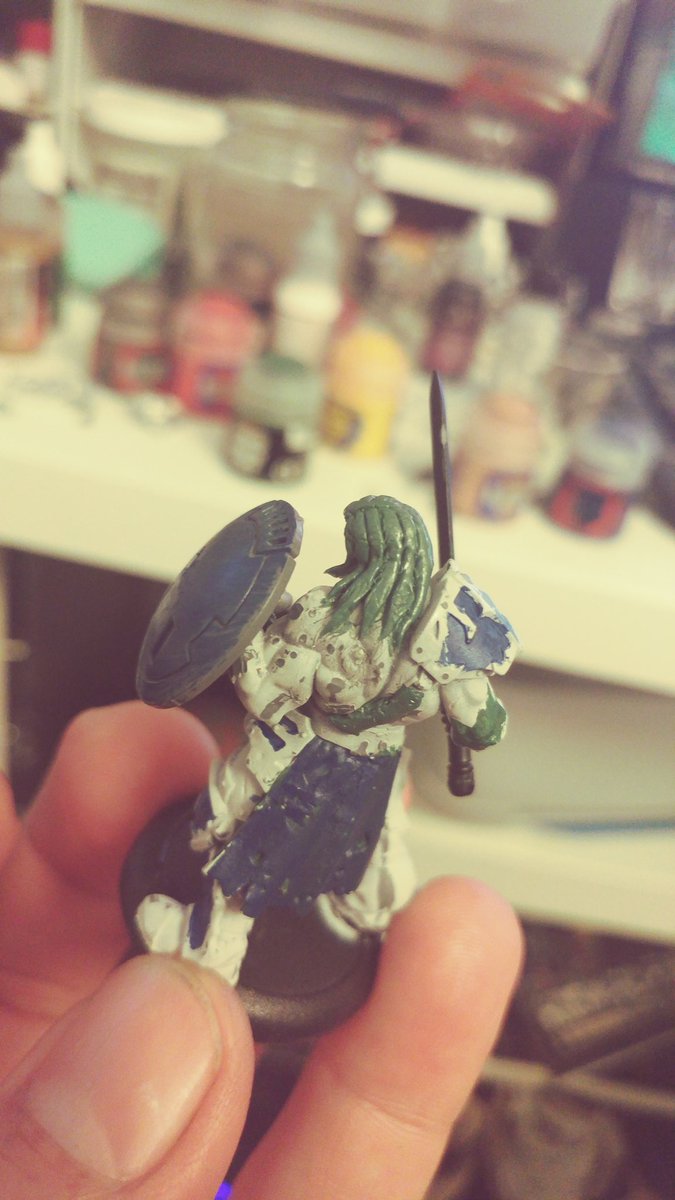 Mighty_Grifo's tweet photo. Ok I'm finally happy with the sculpted add-ons. Now I need to let the green stuff dry out, and then it's time to Prime.
Hopefully be done for Thursday's DnD session.
#DnD5e #warhammer40k #paintingwarhammmer #Guilliman #SlaughterPriest #GreyKnights #khorne #Heresy https://t.co/nnNsvvAAl7