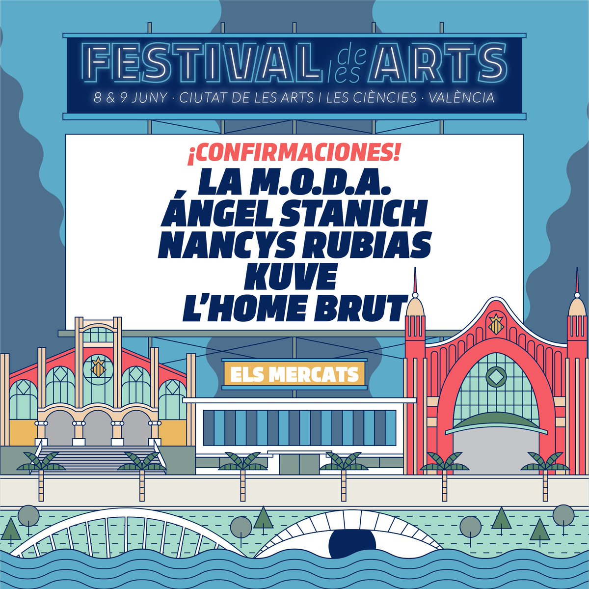 lesartsfest's tweet photo. Y @estoesLaMODA, @angelstanich, @NancysRubias, @KUVEMUSIC y @LHomeBrut se unen a #festivaldelesarts vol. 4! Entradas desde 40€ en https://t.co/9jUWjDWilJ https://t.co/fuW2c1wOlJ