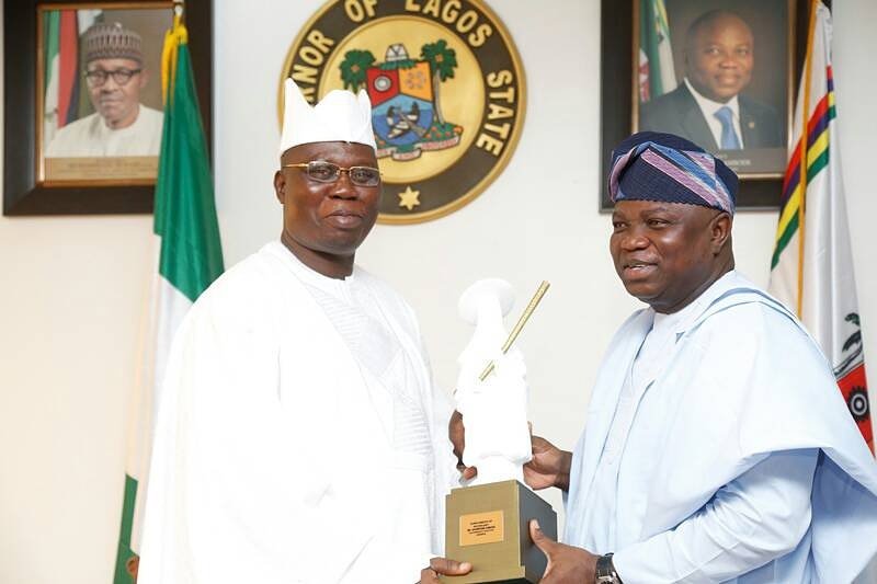AkinwunmiAmbode's tweet image. The 15th Aare Ona Kakanfo of the Yoruba land, Otunba Gani Adams, was our guest today at Lagos House, Ikeja. I wish the new Aare a successful tenure in office.