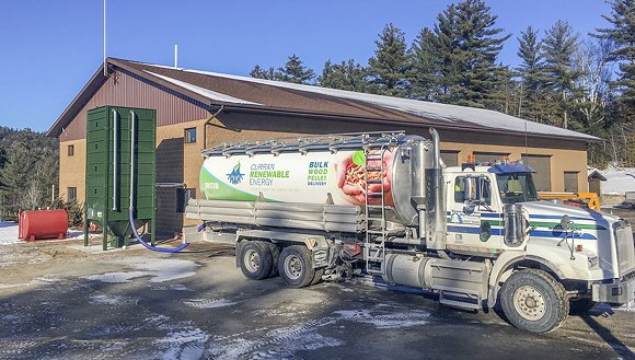 10.0 ton capacity silo with greencoat finish getting its first delivery at Highway Department Garage in North Hudson, NY. Well done <a href="/EhrhartEnergy/">Ehrhart Energy</a> on boiler and silo installation #biomass #renewables