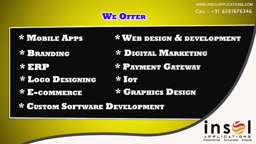 Need to reach out and serve your customers? Insol Applications is a software and digital marketing company in Hyderabad. We delve into Web Designing and Development, Digital Marketing. contact :+91 6281676306 visit Us  : insolapplications.com