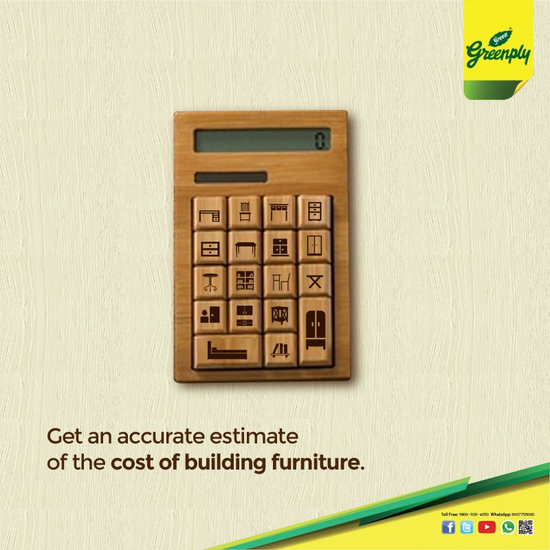 GreenplySocial's tweet photo. Get an accurate estimate of the cost of building furniture with the #Greenply calculator. Let there be no more errors. After all, every rupee counts. Calculate the plywood cost: https://t.co/PYJxqU89xo #AskGreenply https://t.co/TZFIPLa02W