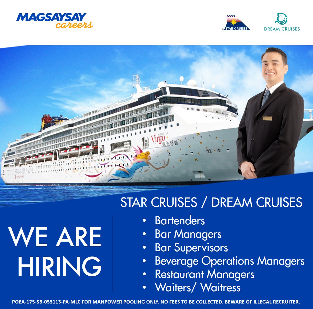 Magsaysay Careers On Twitter We Are Hiring Take Along Your Customer Service To One Of Our International Cruise Ships Apply Now And Join Our Team Careersatcruise Register Online At Https T Co Fxvyyub0mw Https T Co 8nenmcchz0
