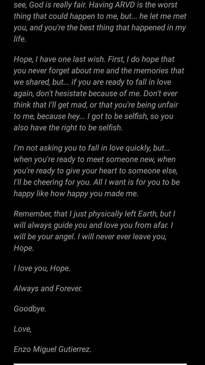mxkxy___'s tweet photo. Enzo... You know, 3years... 3years ang inantay ko makita lang ending niyo ni Hope. Months bago mag update. (but i understand. Lawschool. I still love you tho ate ❤). Pero, Enzo, eto na o... Eto na... Patapos na tayo.. Tapos nawala ka pa?!Bakit?! Di ko kinaya! 😭💔#100STHHGoodbye https://t.co/YTl2HfUtlj