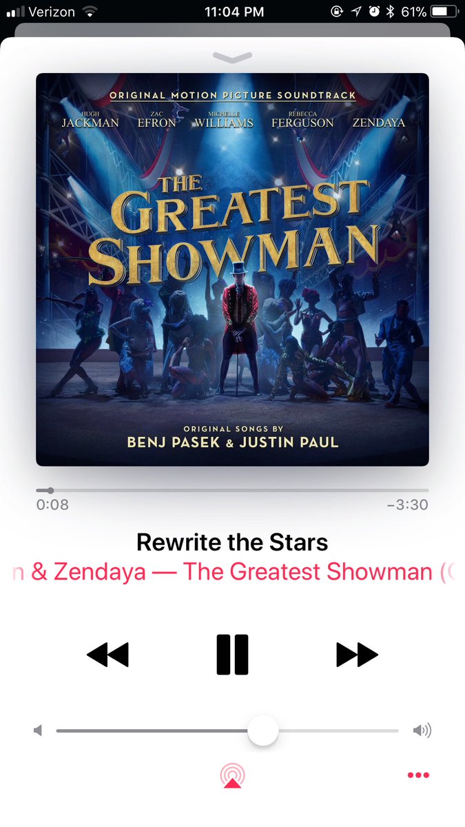 Zach and I sing a mean duet of Rewrite the Stars