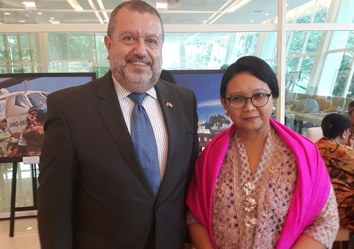 fvaldiviesoe's tweet image. Saludo por el año nuevo a la #Ministra de Relaciones Exteriores de Indonesia  #Retno Marsudi 
@Portal_Kemlu_RI