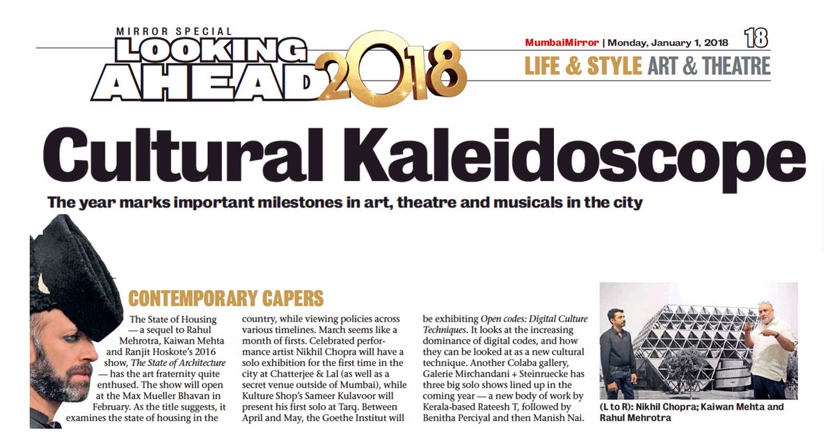 soh_india's tweet image. Events to look forward to in 2018! @MumbaiMirror @GI_MMB_Mumbai @ranjithoskote @kaiwan_mehta