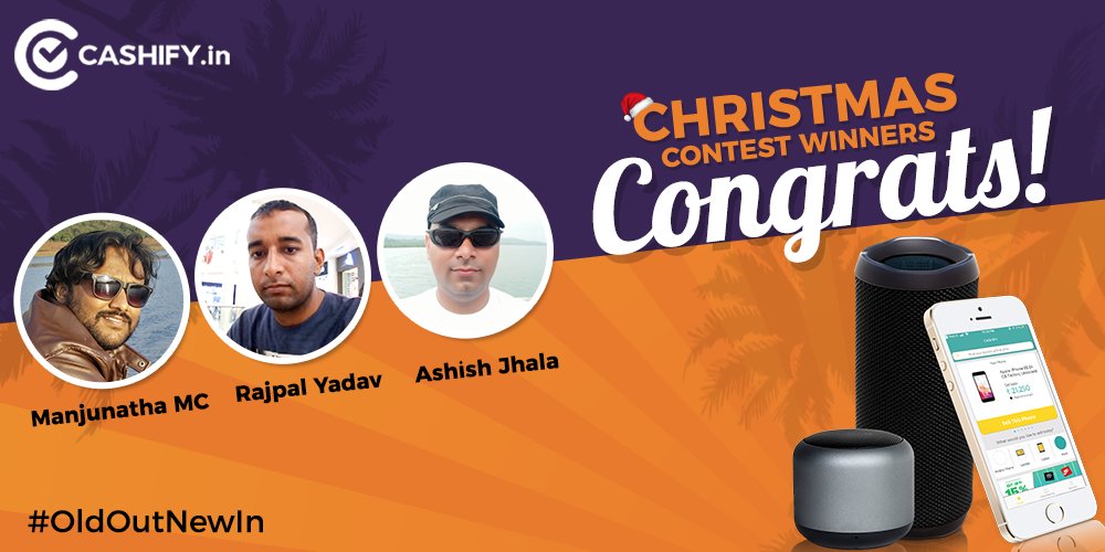 Cashify_'s tweet photo. Congratulations to the winners of our #Christmas #contest! They've won a kickass Bluetooth Speaker each!
Big thanks to everyone who participated and helped make this a success! Stay tuned for our next contest in the coming weeks! #OldOutNewIn https://t.co/uZQzHpn0rL