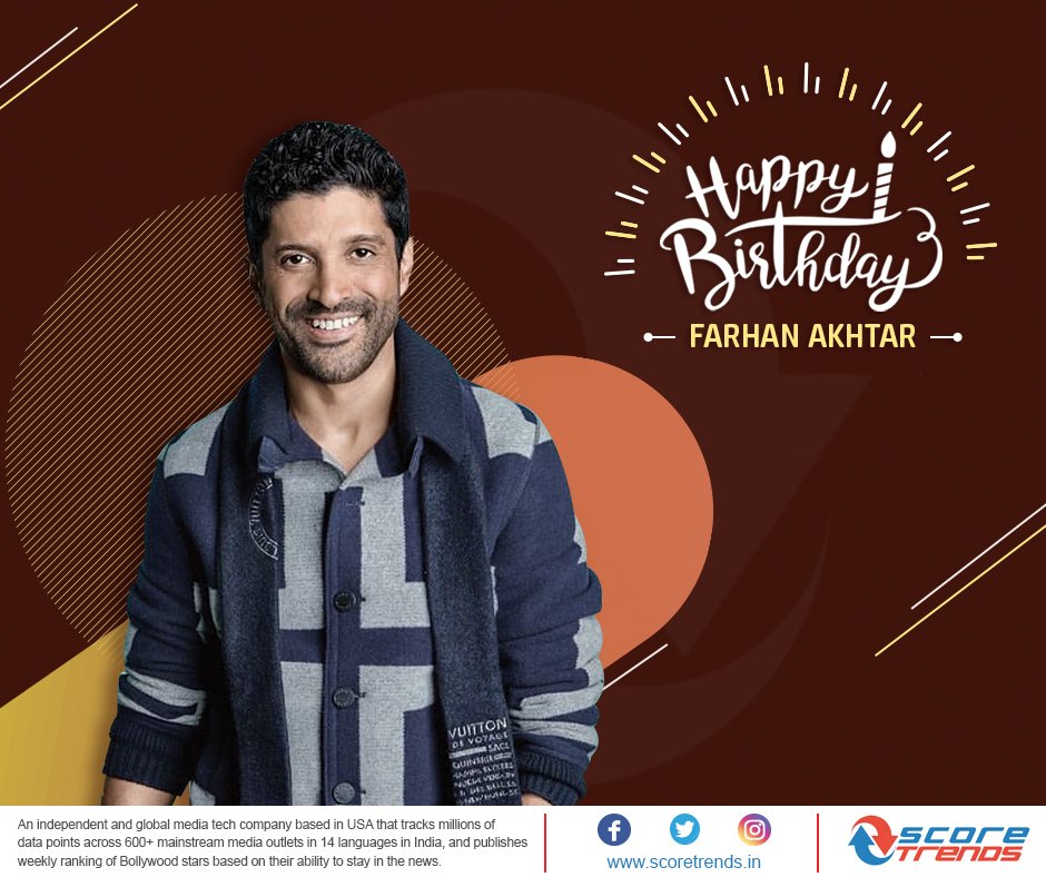 Score Trends India wishes Farhan Akhtar a very Happy Birthday! 